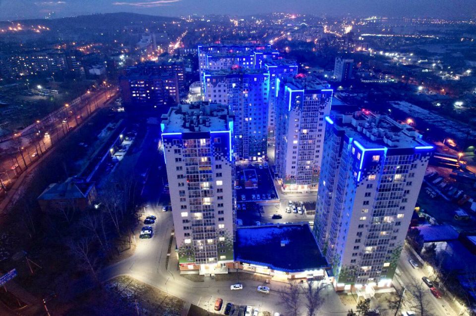 Доброй ночи, Иркутск!. Свердловский округ с высоты