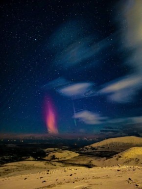 В Забайкалье засняли северное сияние над Удоканом
