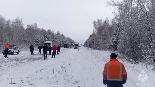 В Куйтунском районе столкнулись четыре большегруза