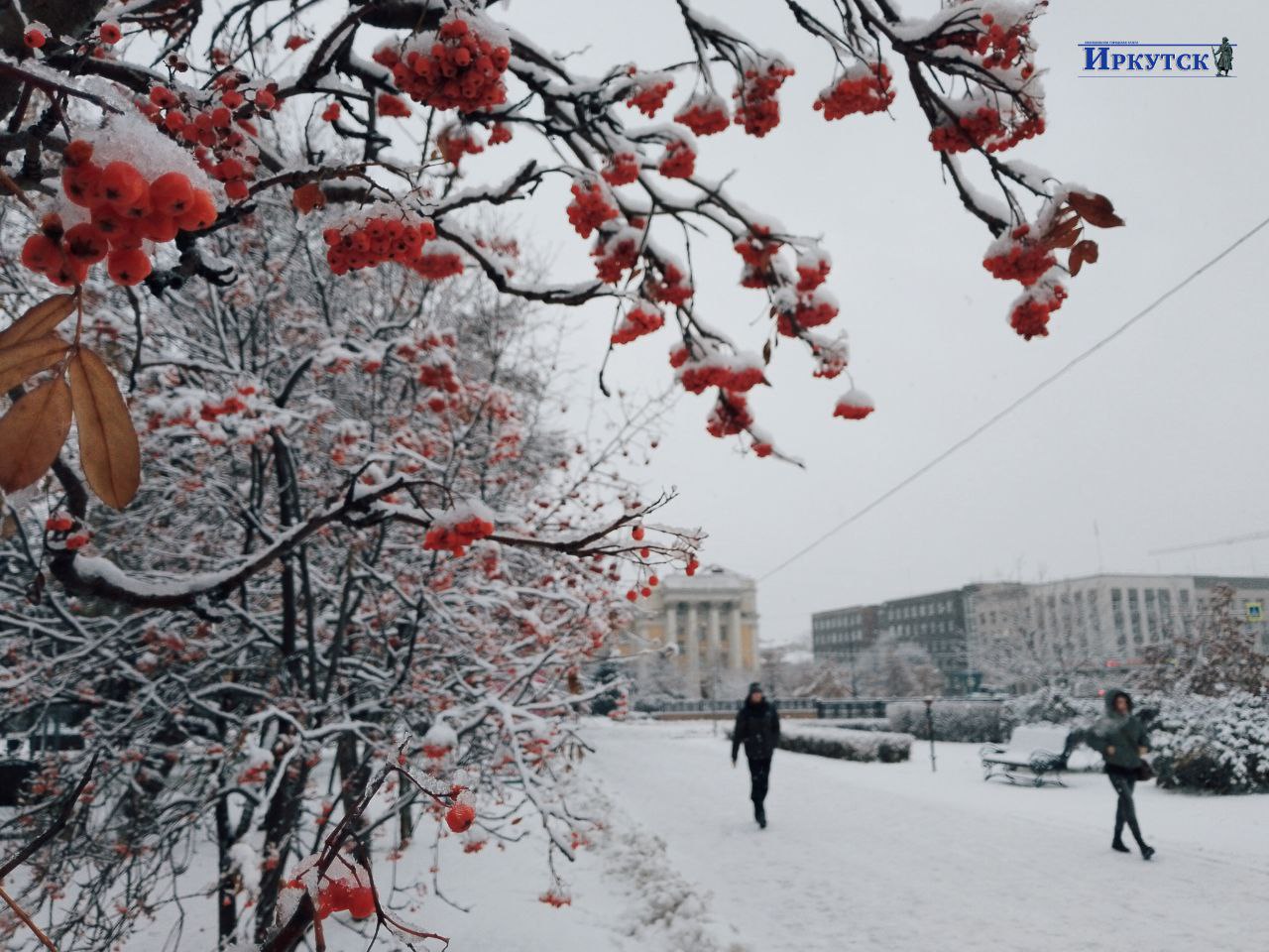 Сегодня в Иркутске на радость детворе снегопад не прекращается Сегодня в Иркутске на радость детворе снегопад не прекращается
