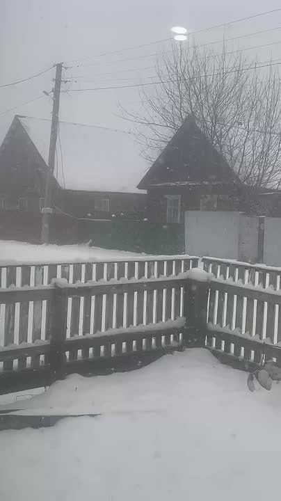 Вот это снегопад. Ангарский округ, Одинск