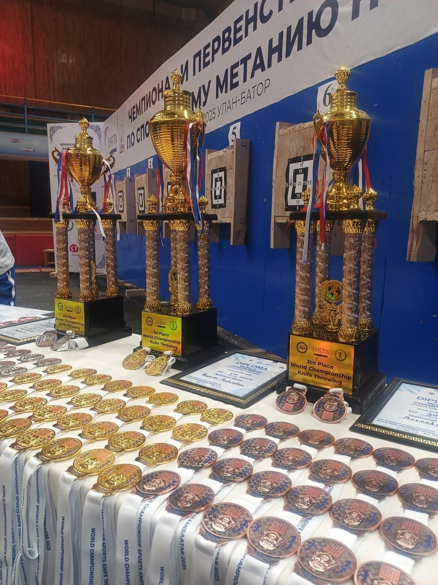 Спортсмены Прибайкалья завоевали пять медалей на первенстве мира по спортивному метанию ножа Спортсмены Прибайкалья завоевали пять медалей на первенстве мира по спортивному метанию ножа