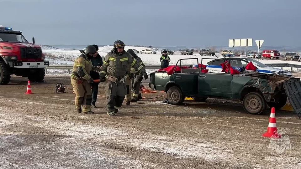 Учения по ликвидации ДТП прошли в Осинском районе
