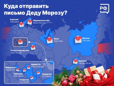 Пишем письмо Деду Морозу! Собрали для вас адреса российских новогодних волшебников