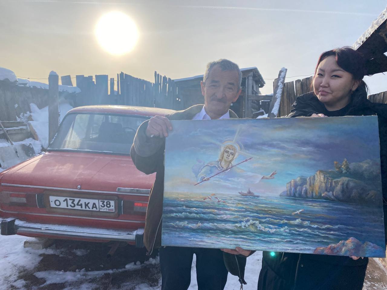 Сегодня, в День художника, хотела бы показать картину, которую Николай Томский из Бахтая передал нам после съемок Сегодня, в День художника, хотела бы показать картину, которую Николай Томский из Бахтая передал нам после съемок