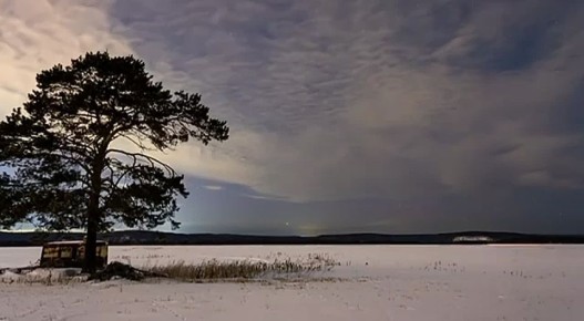 Полярное сияние. 13.12.2025, Иркутск Видео: