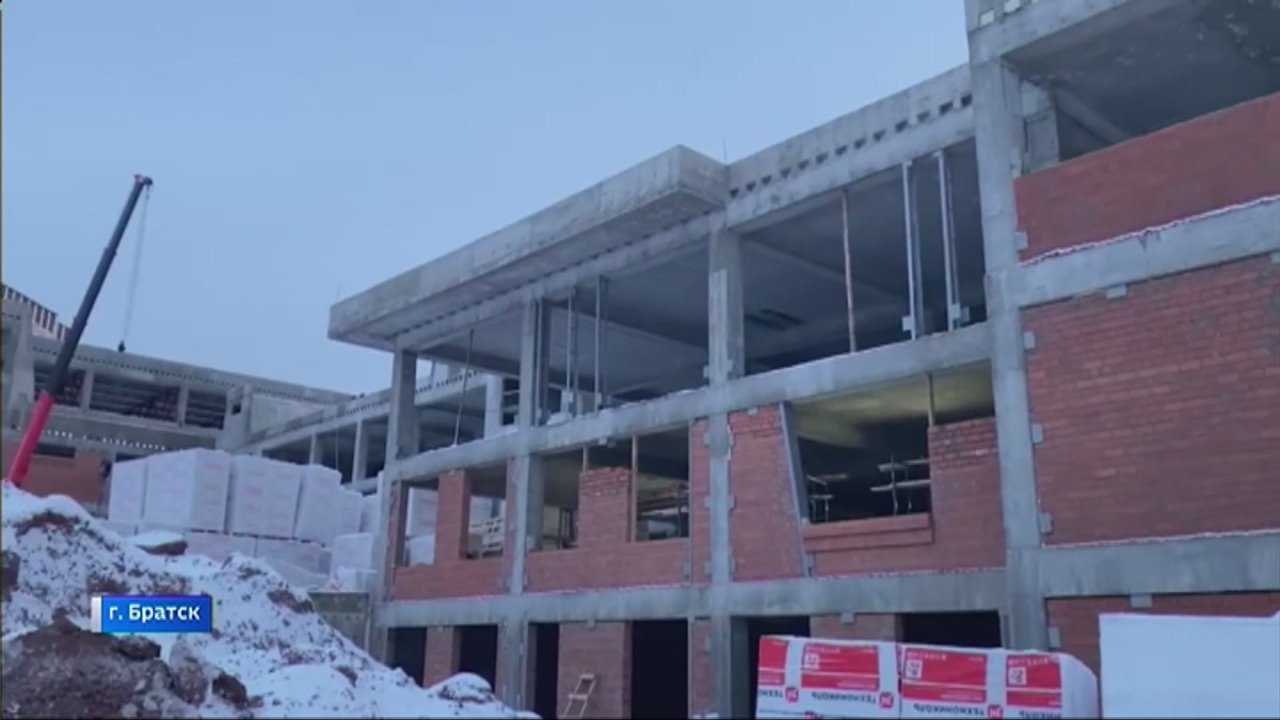Строительная готовность самой большой школы Братска — более 30 процентов