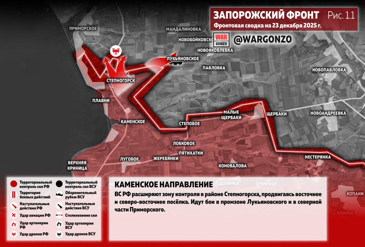 WarGonzo: Фронтовая сводка на утро 23.12.25