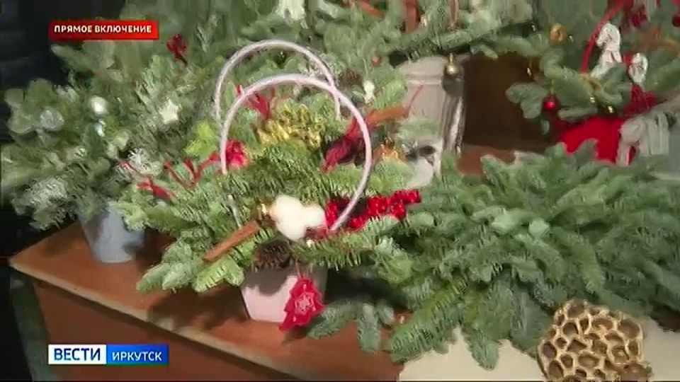 Новогодние хвойные композиции для иркутян готовят специалисты Горзеленхоза