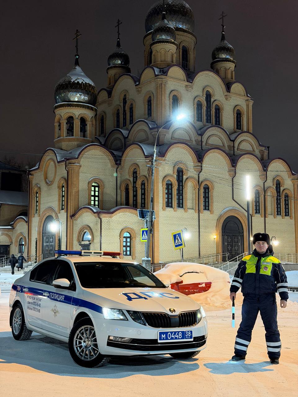 Сотрудники Госавтоинспекции обеспечили охрану общественного порядка в период празднования Рождества Христова
