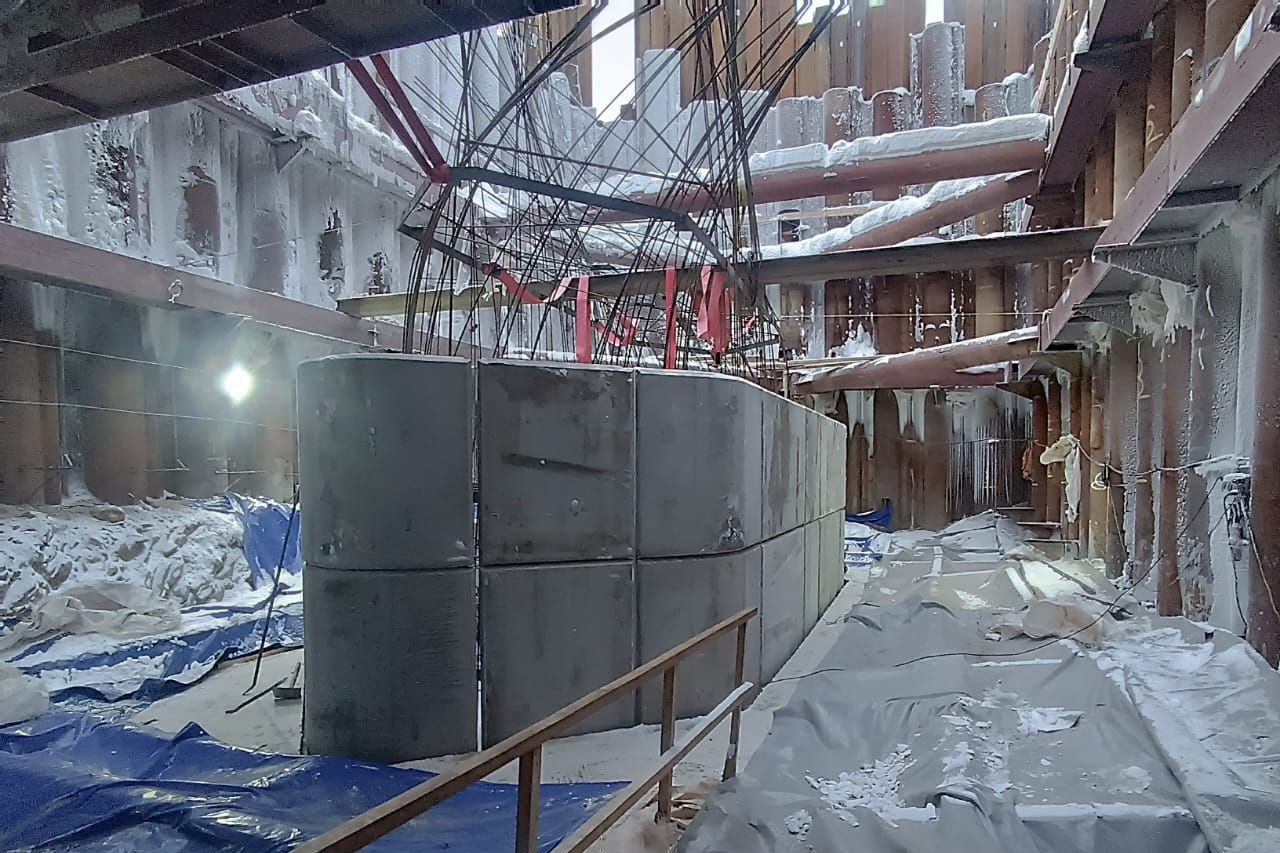 На мосту через Витим в Бодайбинском районе начали возведение русловых опор На мосту через Витим в Бодайбинском районе начали возведение русловых опор