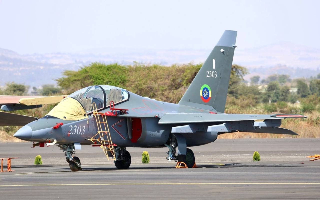 Засветился учебно-боевой самолёт Як-130 (б.н ‘’2303’’) в цветах ВВС Эфиопии на проходящем местном авиасалоне Aviation Expo 2026