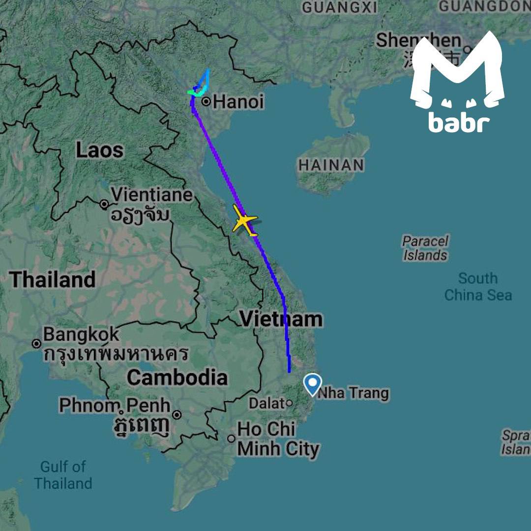 Самолёт, выполнявший рейс Нячанг — Иркутск, аварийно сел в Ханое