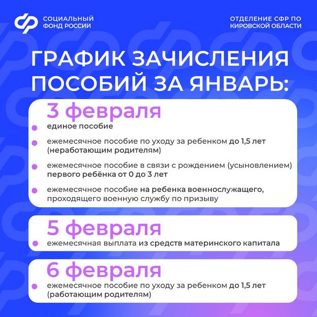 Когда ждать выплат социальных пособий в феврале 2026 года