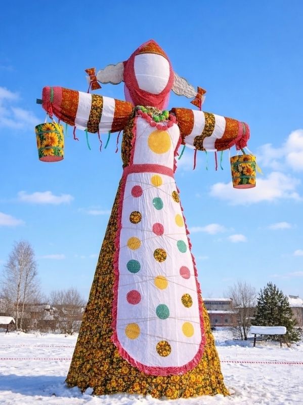 Этнопарк «Этномир» представил уникальное чучело Масленицы