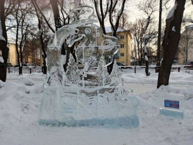 Чунская ледовая скульптура стала второй на фестивале в Вологде