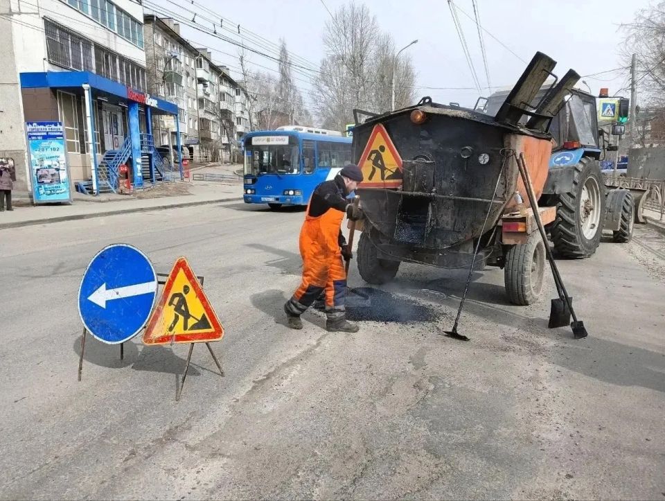 Ямочный ремонт продолжается в Иркутске