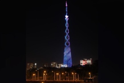 Праздничную подсветку на телебашне включат в Иркутске в День космонавтики