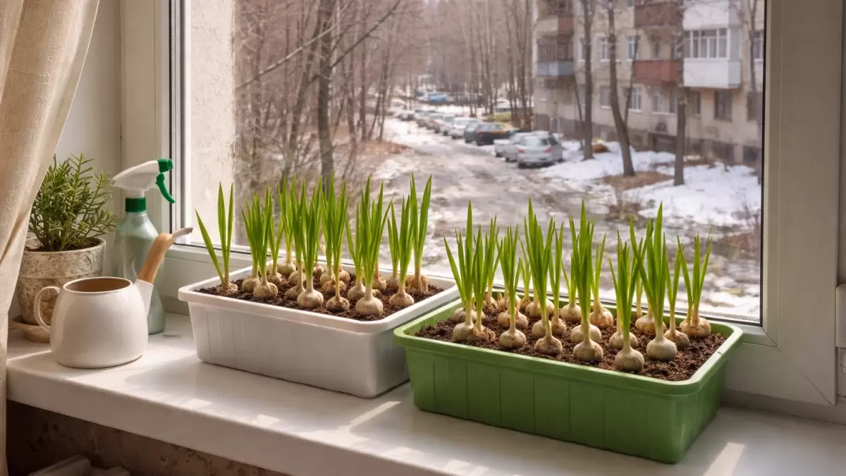 Как вырастить свежий чеснок на подоконнике к майским шашлыкам: советы и рекомендации