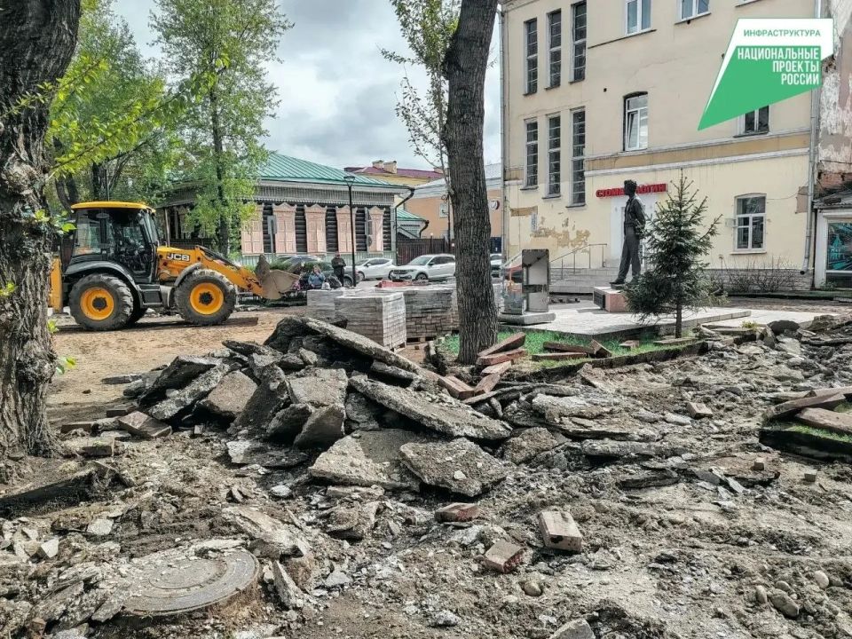 Сквер имени Ю. А. Ножикова благоустраивают в Иркутске