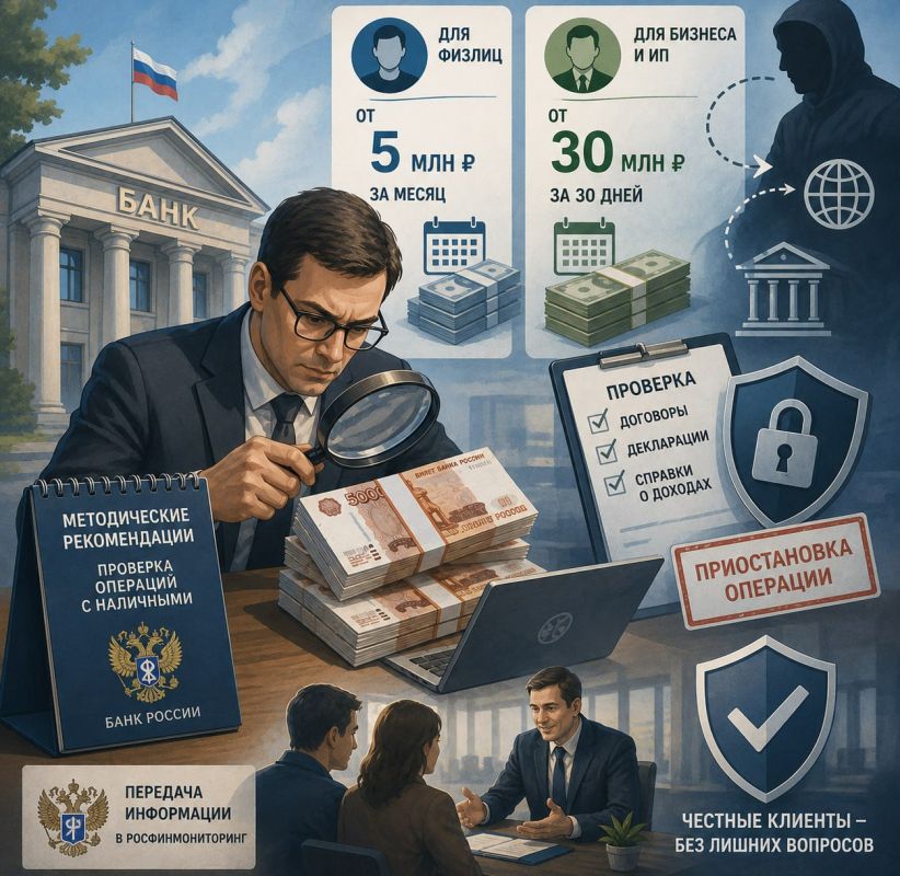 ЦБ ужесточил контроль за крупными наличными в банках