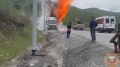 На трассе в Слюдянском районе грузовик загорелся во время движения