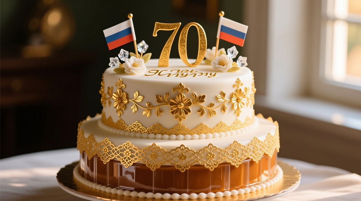 Нежный юбилейный торт с карамельным кремом, который станет звездой любого праздника