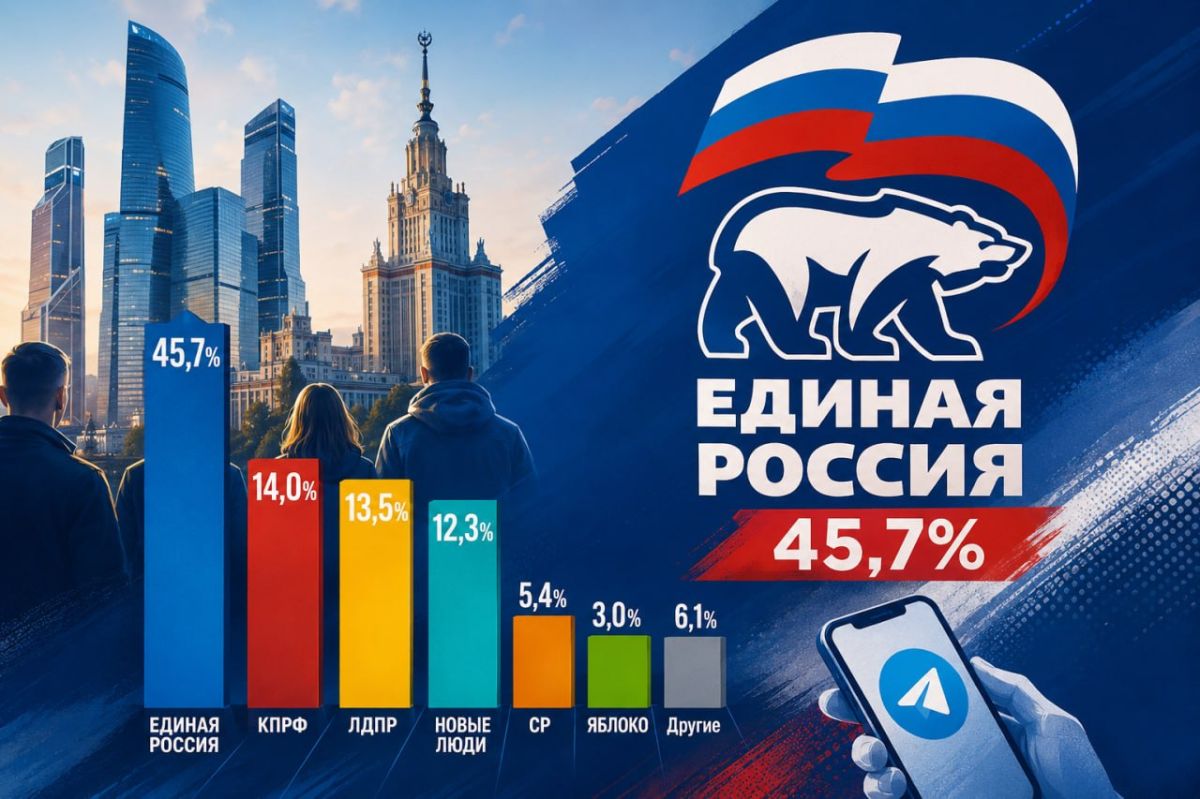 «Единая Россия» лидирует в Москве по данным социологии