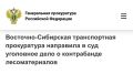 Восточно-Сибирская транспортная прокуратура направила в суд уголовное дело о контрабанде лесоматериалов