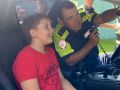 Завершающей точкой маршрута передвижного автобуса Госавтоинспекции в Шелеховском районе стал спортивный лагерь на берегу Иркута