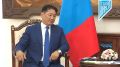 Президент России Владимир Путин провёл встречу с президентом Монголии Ухнагийн Хурэлсухом в Бишкеке на полях саммита Шанхайской организации сотрудничества