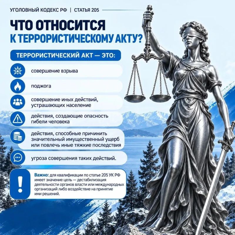 Разбираем нормы закона: статья 205 УК РФ «Террористический акт» Разбираем нормы закона: статья 205 УК РФ «Террористический акт»