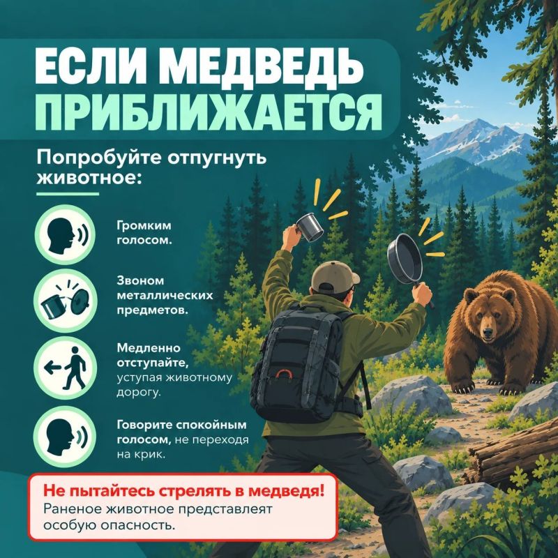 Что делать при встрече с медведем? Что делать при встрече с медведем?