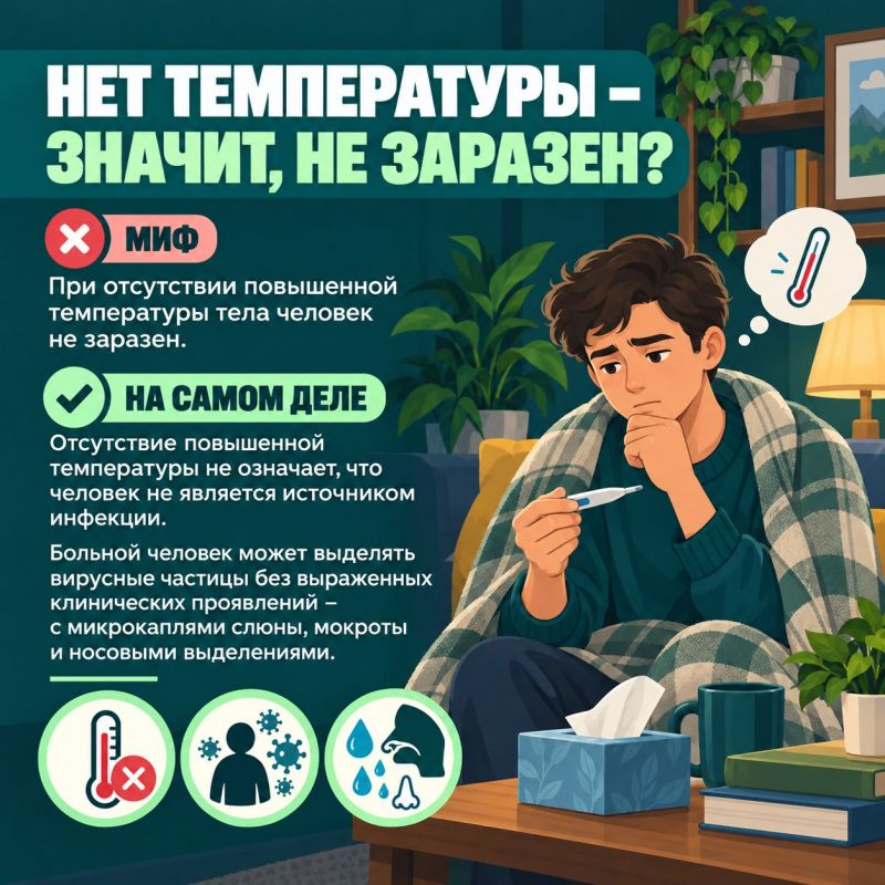 Готовимся к сезону гриппа. В период сезонного подъёма заболеваемости гриппом и ОРВИ особенно важно отличать проверенную информацию от распространённых заблуждений Готовимся к сезону гриппа. В период сезонного подъёма заболеваемости гриппом и ОРВИ особенно важно отличать проверенную информацию от распространённых заблуждений