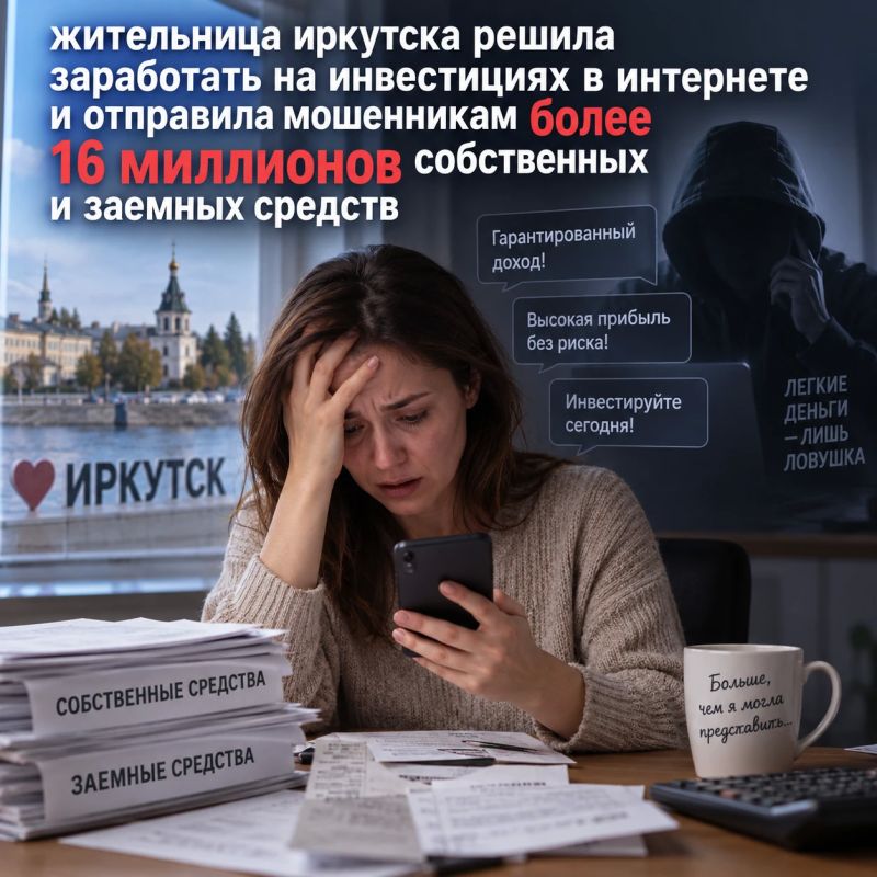 Желание заработать на инвестициях обернулось потерей более 16 миллионов для иркутянки