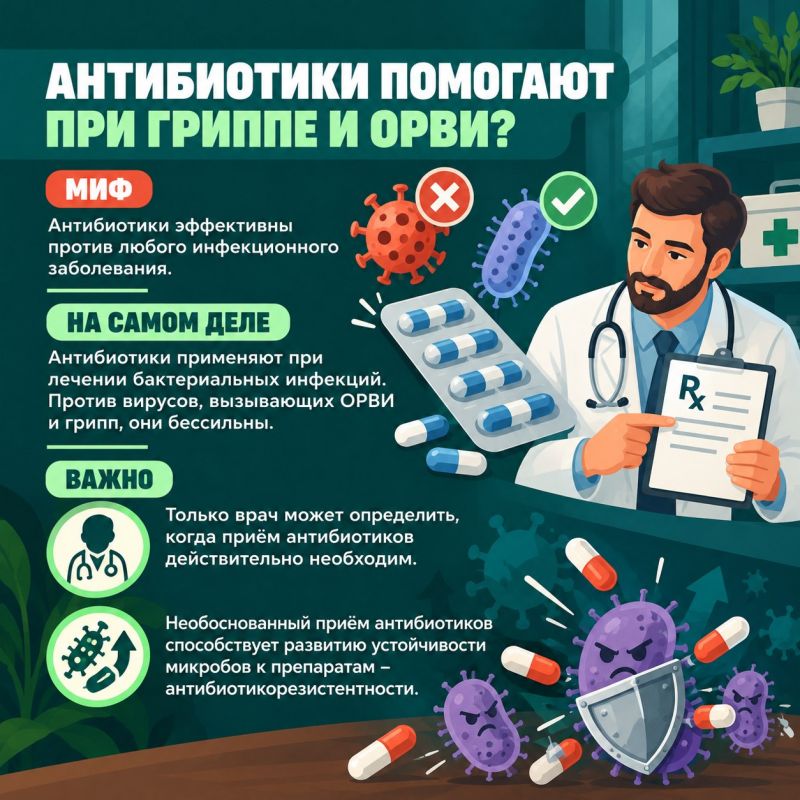 Готовимся к сезону гриппа. В период сезонного подъёма заболеваемости гриппом и ОРВИ особенно важно отличать проверенную информацию от распространённых заблуждений Готовимся к сезону гриппа. В период сезонного подъёма заболеваемости гриппом и ОРВИ особенно важно отличать проверенную информацию от распространённых заблуждений