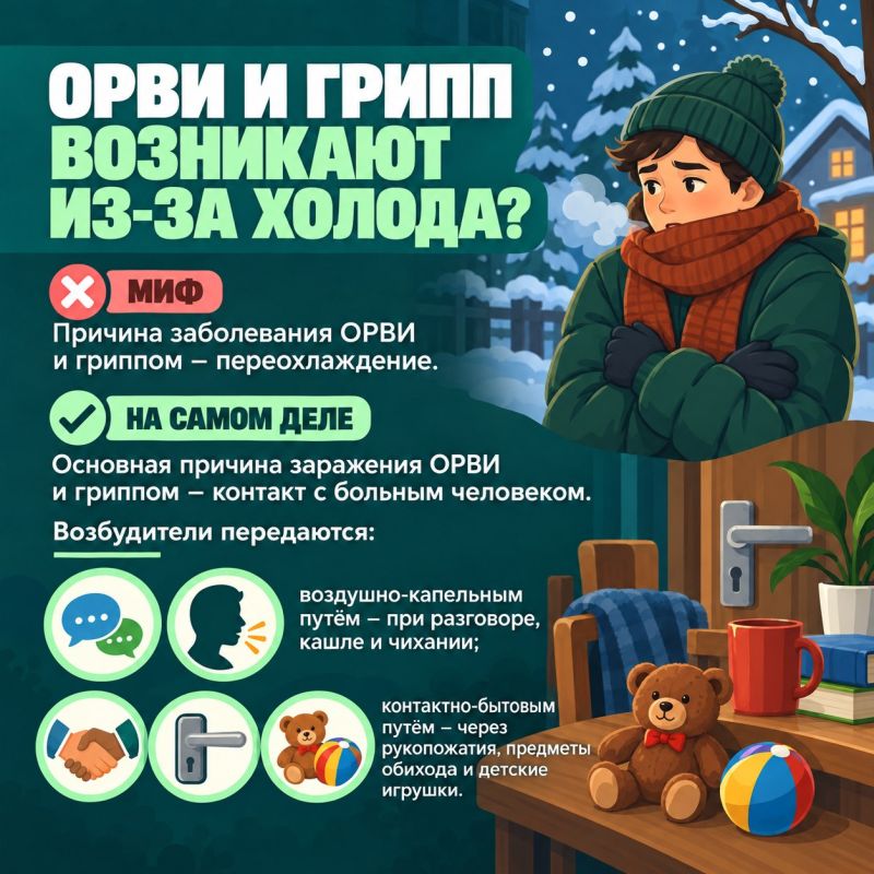 Готовимся к сезону гриппа. В период сезонного подъёма заболеваемости гриппом и ОРВИ особенно важно отличать проверенную информацию от распространённых заблуждений Готовимся к сезону гриппа. В период сезонного подъёма заболеваемости гриппом и ОРВИ особенно важно отличать проверенную информацию от распространённых заблуждений