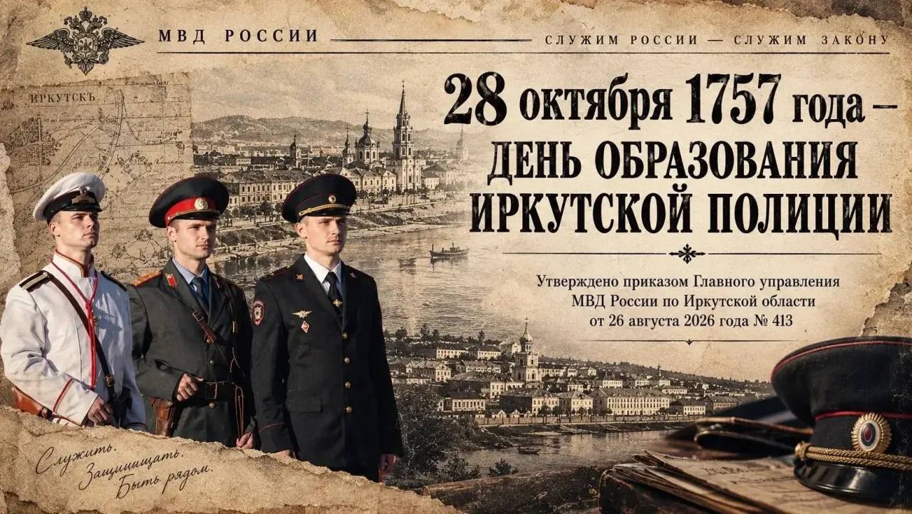 В Иркутске отметили 269-летие со дня образования полиции